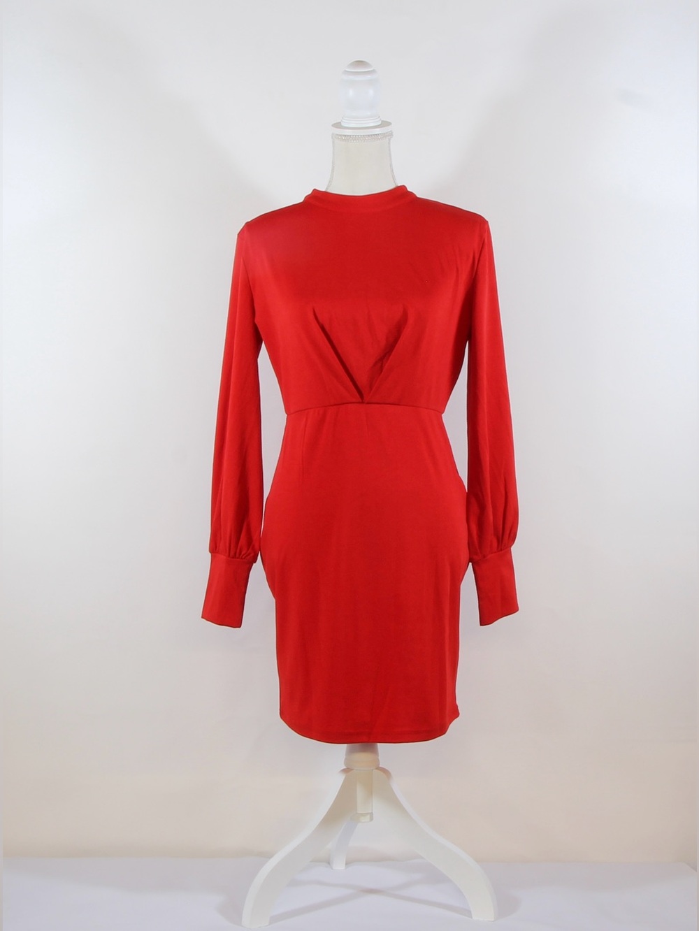 SHEIN Red Long Sleeve Sheath Dress NWOT